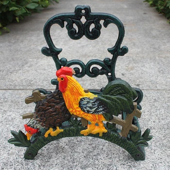 

Cast Iron Water Hose Holder Wall Mounted Cock Hose Hanger duck hose Storage Metal Home Garden Yard Country Rural Decoration