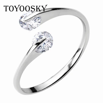

New Woman Contracted Minimalist Jewelry Fashion Simple Open Design Ring Personality Female Wedding Rings for Women 925