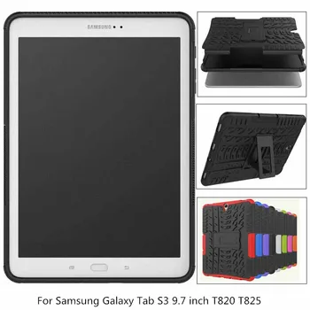 

Tablet Case For Samsung Tab S3 9.7 inch T820 T825 Cover Case Silicon Shockproof Back Case For Samsung Tab S3 9.7 Cover + film