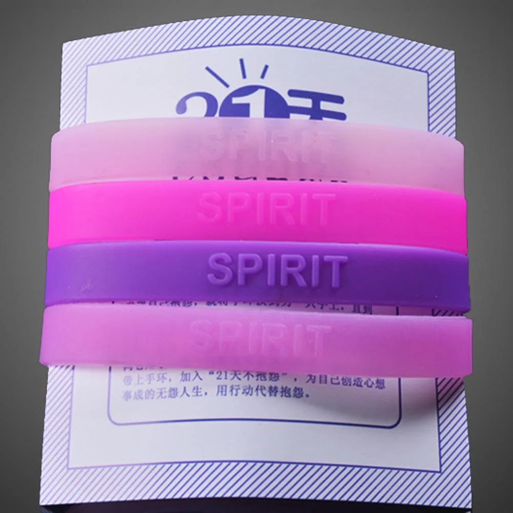 

Embossed A Complaint Free World Spirit Wristband Silicone Bracelets