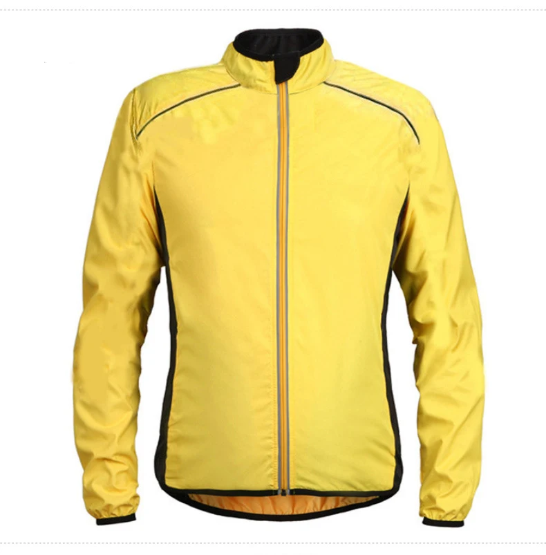 Светоотражающая куртка для велосипедного спорта велосипедный дождевик ветровка дождевик велосипедная одежда Maillot Ropa Ciclismo кофта для бега - Цвет: Цвет: желтый