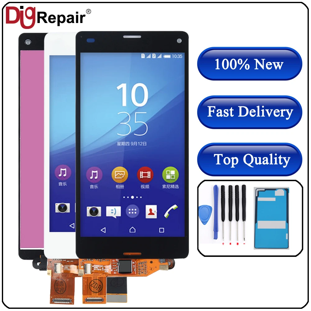 

4.5" For Sony Xperia Z3 Compact Screen D5803 D5833 LCD Display Digitizer Touch Screen Assembly Parts For Sony Z3 Compact Display