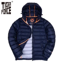 Tiger force männer winterjacke mode baumwolle gefütterte jacke frühling herbst polyester mantel bio-baumwolle europäische größe freies verschiffen