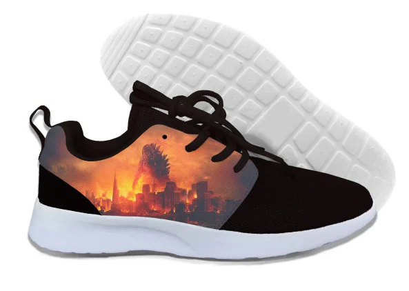 2019 hot fashion Godzilla 3D casual shoes for men/women high quality Harajuku 3D printing Godzilla Sneakers