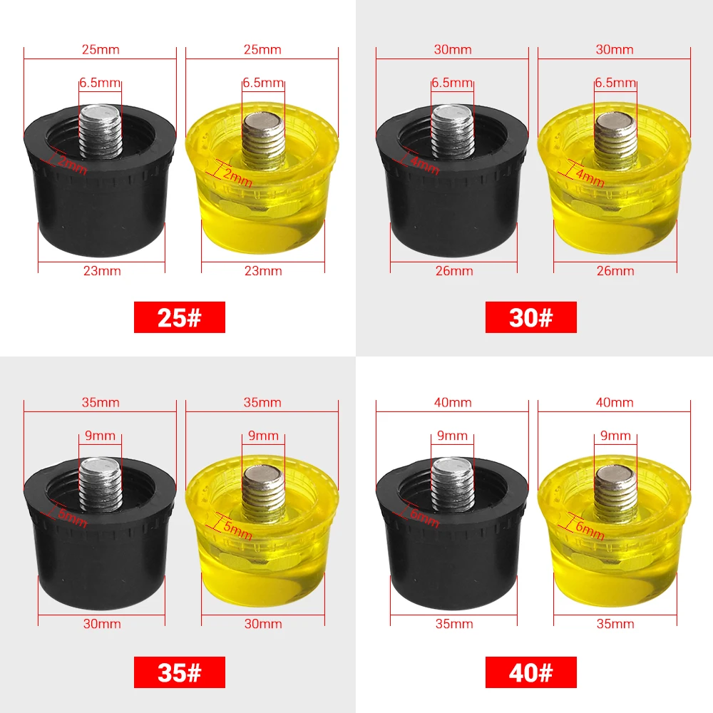 Сменные головки для молотков прочные запасные головки для молотков 1 шт. мягкая резиновая головка 1 шт. пластиковая головка высокой плотности