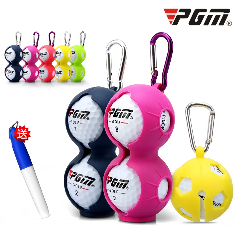 

2 pcs/lot golf ball clip marker with pen Golf fittings single ball/two ball