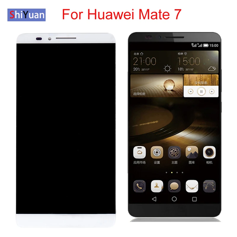 6 0-дюймовый ЖК-дисплей для Huawei Mate 7 MT7 сенсорный экран Mate7 Замена Черный Белый