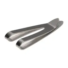 5) тонкий кошелек из нержавеющей стали с зажимом для денег держатель для кредитных карт "V"