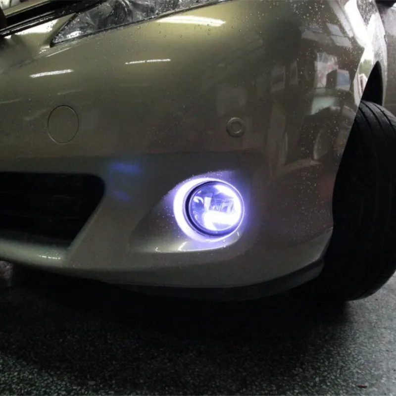 

luckeasy 2in1 Highlight LED drl Daytime Running Light +LED Fog Lamp For toyota sienna tacoma Urban Cruiser venza 2016 2017