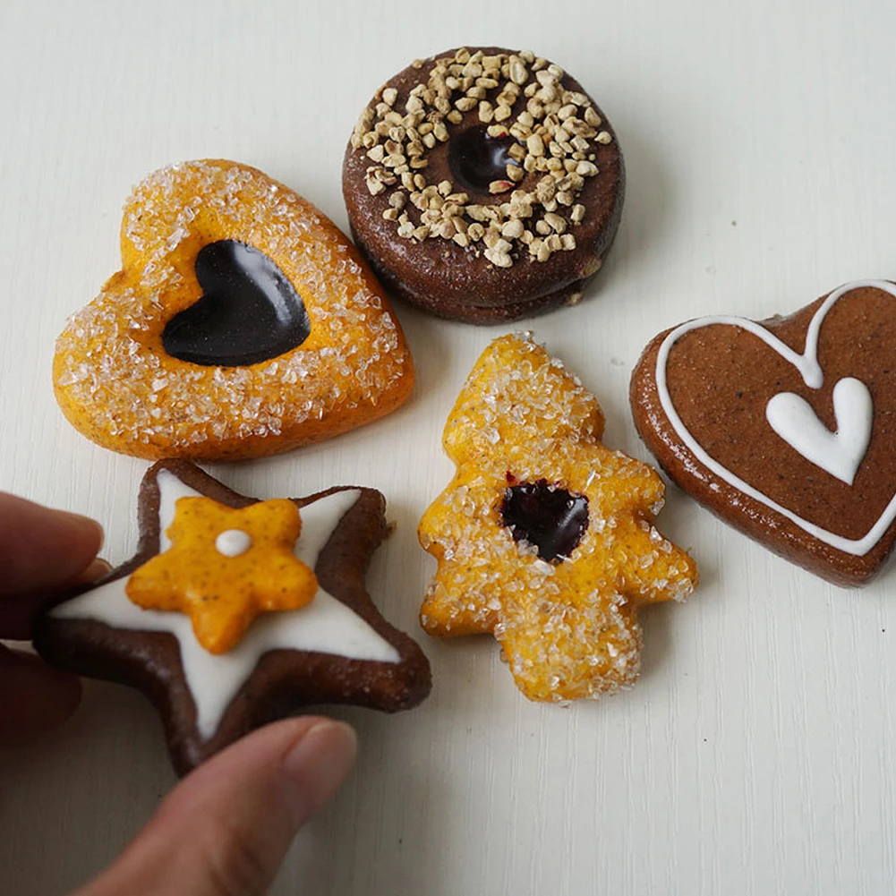 

Artificial Cookie 6Pcs Faux Cookie Model Home Kitchen Decoration Kid Teether Toy Simulation Biscuit