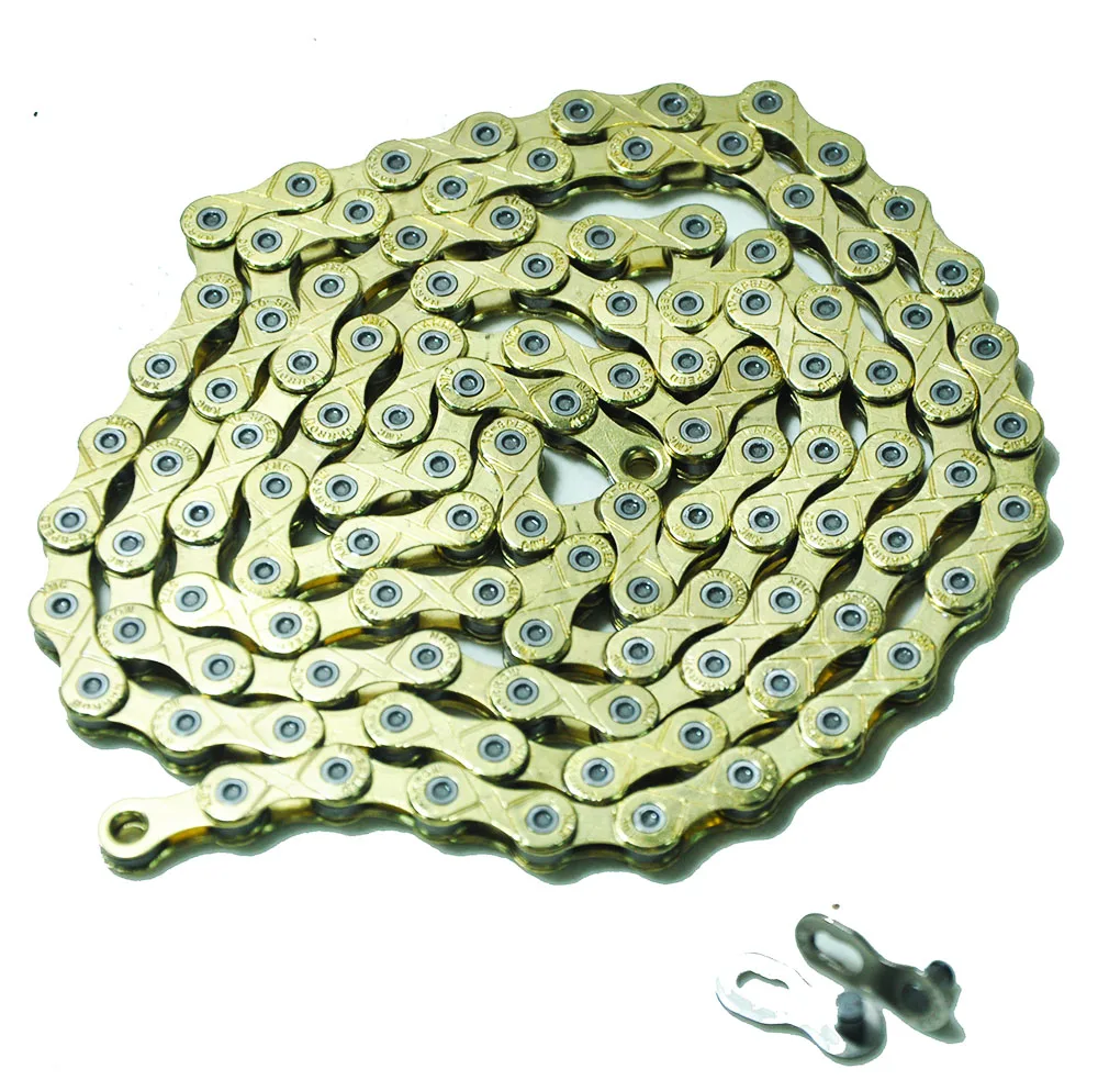

Clean up the last stock 114 link 10 Speed MTB Mountain Bike Bicycle Parts High Quality Durable Gold Golden Chain for Part