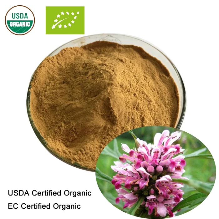 USDA и EC сертифицированный органический экстракт пустырника motherwort травы экстракт 10:1