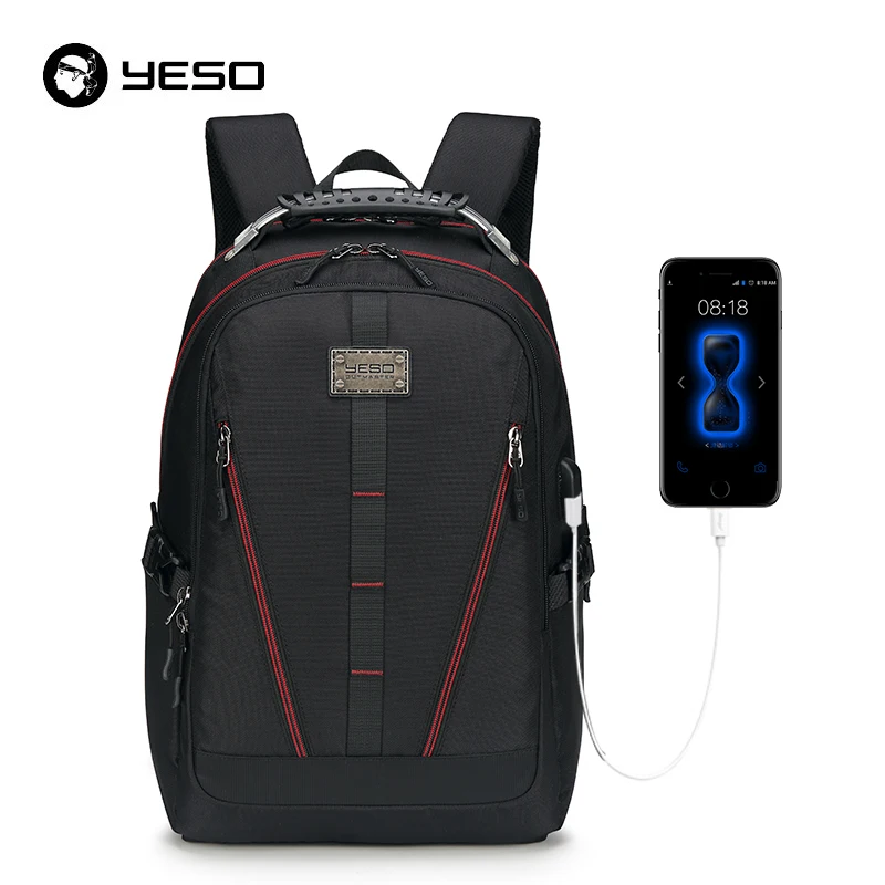 Branded Bags Laptop Shoulder Bag Manufacturers Yeso Yeso Usb Charging Backpack Men Large Capacity Multifunction Ager Waterproof Oxford Travel Laptop Backpacks For Women Bag