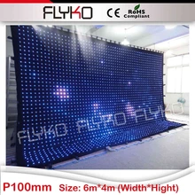 P100mm высокая яркость! Светодиодный экран занавеса для сцены