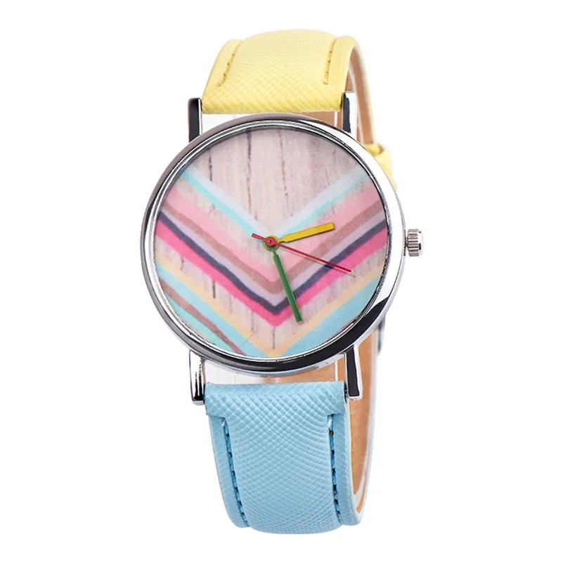 New Arrival watch women lady dress watch Cute Girls Womens Colorful Casual leather watch strap Analog Quartz Watch Reloj M21 (8)