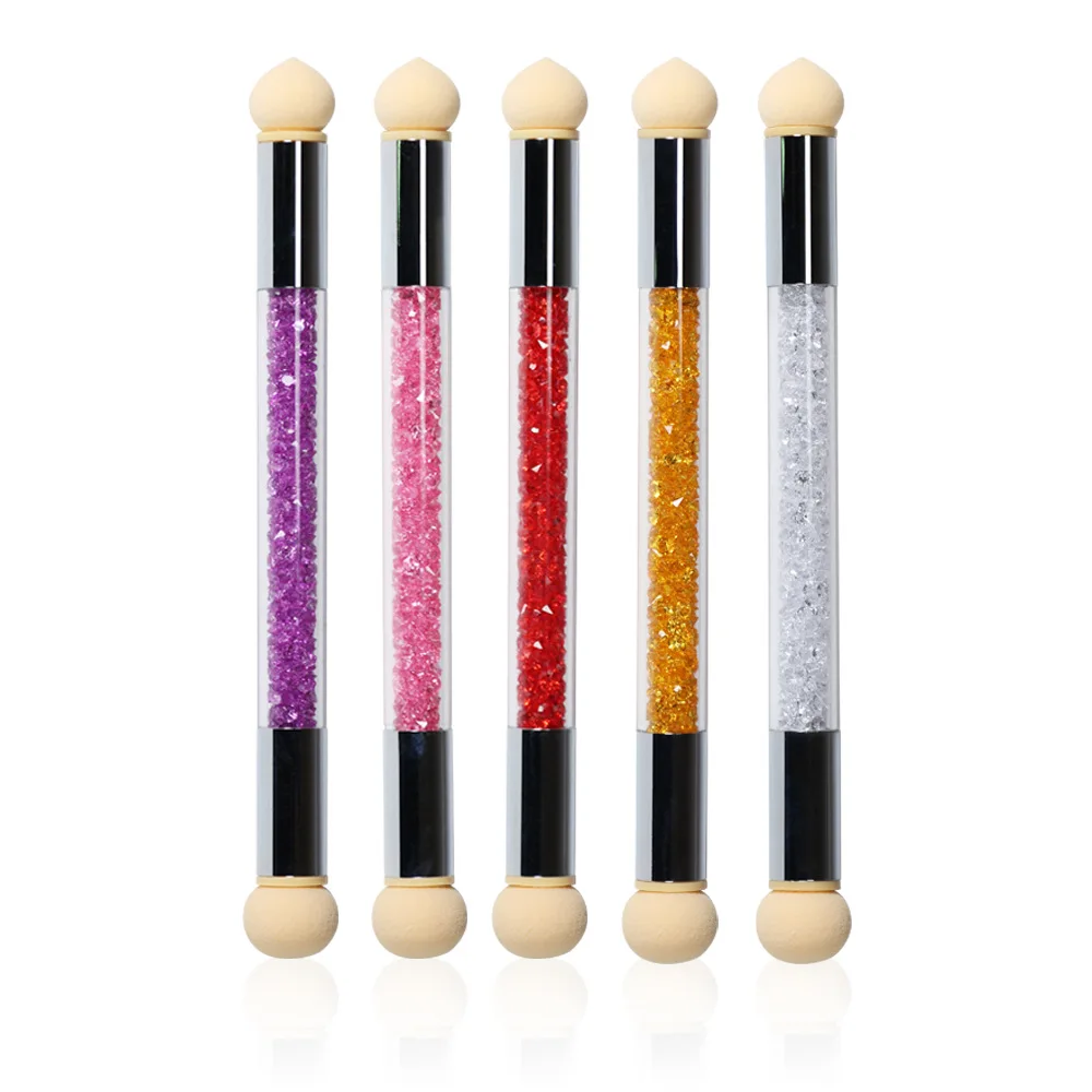 

1 pcs pen Brush New Gradient Nail Nail Double Head Rhinestone Handle Gradient Painting Dotting Tool Art Brush Gel Polish
