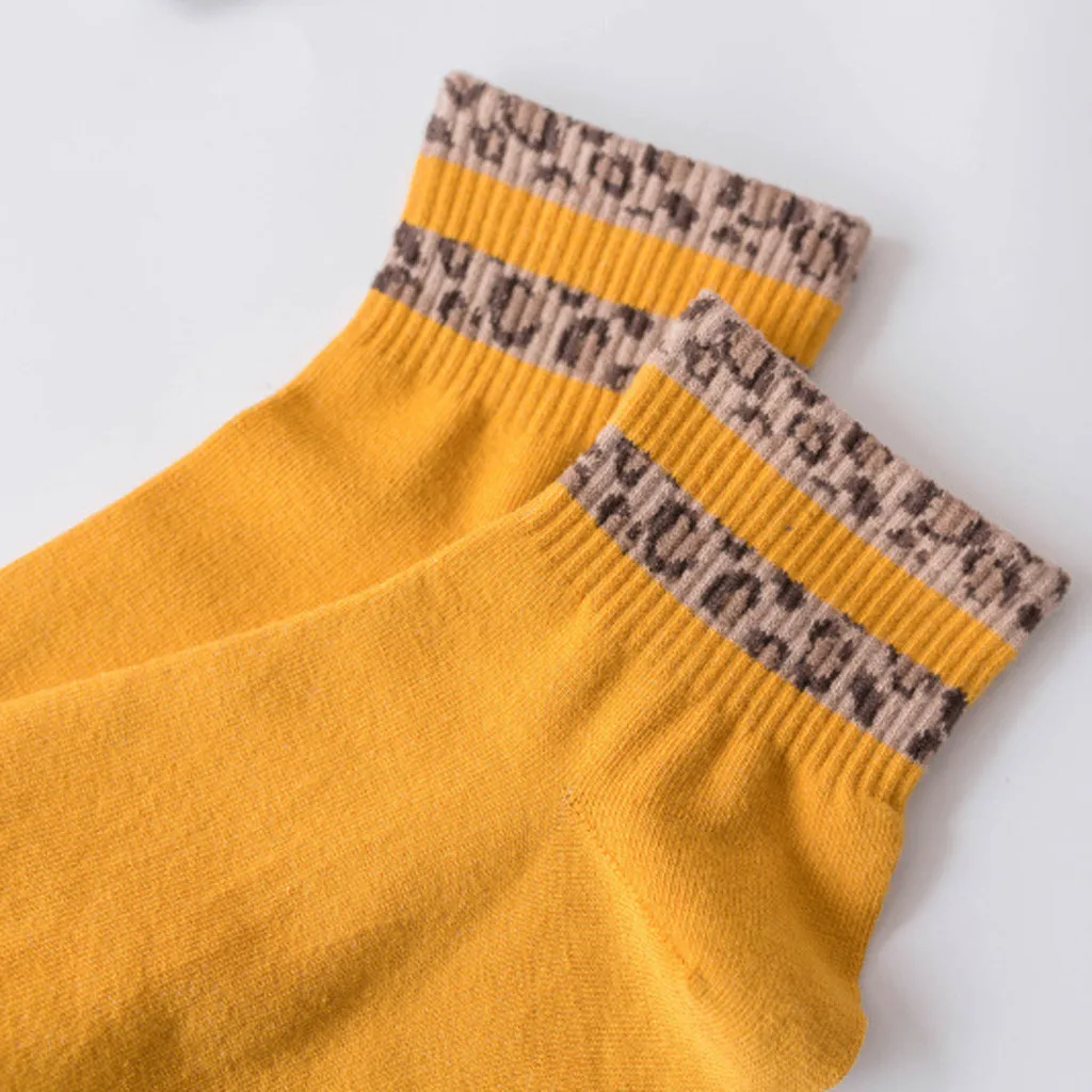Новые весенние женские носки с леопардовым принтом Модные женские ножные носки Sox Bobby носки Botas Calcetin Mujer носки Harajuku