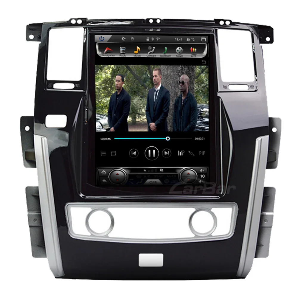 12," вертикальный экран Tesla style 1280*800 Android автомобильный DVD стерео gps навигатор радио плеер для Nissan Patrol ram 2 Гб rom 32G
