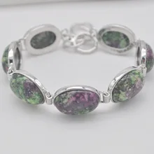 Красный зеленый камень циозит драгоценный камень бусины браслет 8 дюймов ювелирные изделия для подарка G060