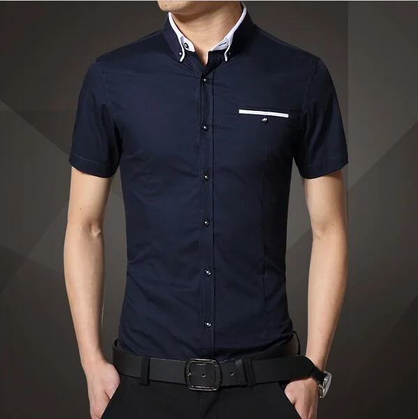 nuevo reloj para hombre camisas vestir de manga corta hombres Slim Fit diseño de marca camisas formales|shirt spain|shirt tuxedoshirts shirts shirts - AliExpress