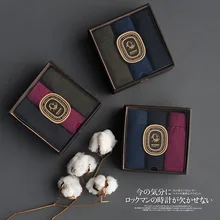 

Cotton Underwear Men's Pants Sexy Male Cotton Boxers Breathable Shorts Summer Spring Pure Color 3 Pieces