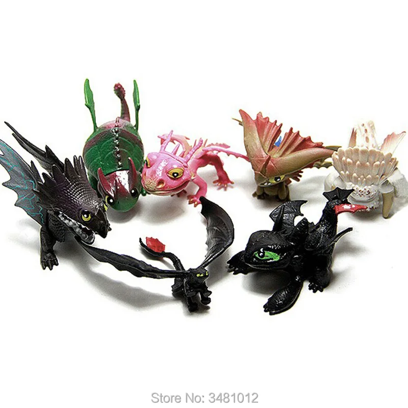 How To Train Your Dragon 2 Night Fury Toothless PVC Action Figures Cartoon Movie Model Anime Figurines Dolls Kids Toys Set