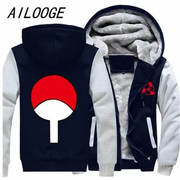 

AILOOGE 2017 New Free Shipping USA size Anime NARUTO Akatsuki Cosplay Zipper Jacket Thicken Hoodie Coat Clothing Casual