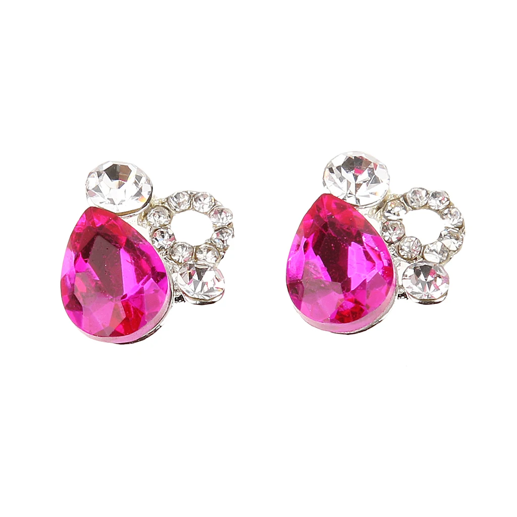 Beauty Tools Nail Art 10 Pcs 3D Bling Fashionable Charm Decorations Silver Rose Waterdrop Hot Selling