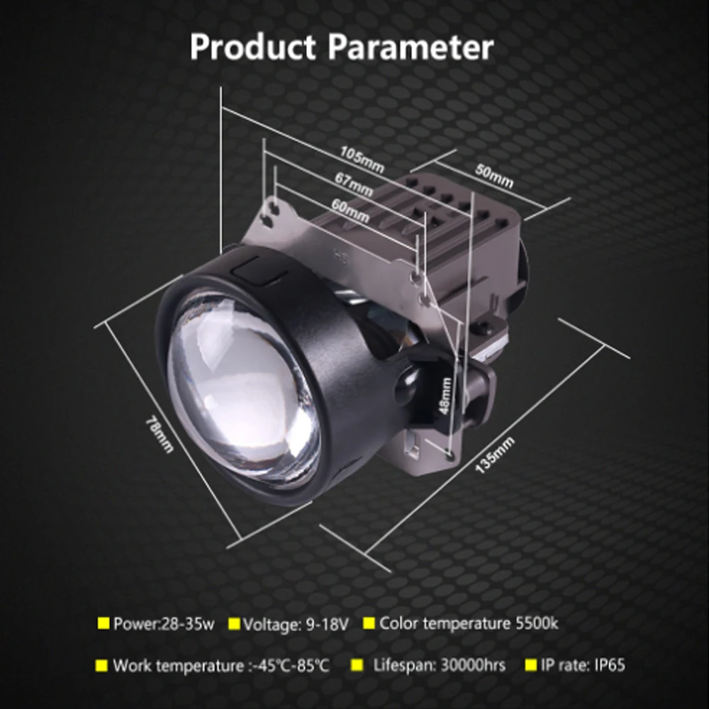 35 Вт 3,0 дюймов 5500K BI светодиодный проектор Объектив Автомобильная фара Универсальный светодиодный головной фонарь дальнего и ближнего света hid ксеноновые линзы автомобильные аксессуары
