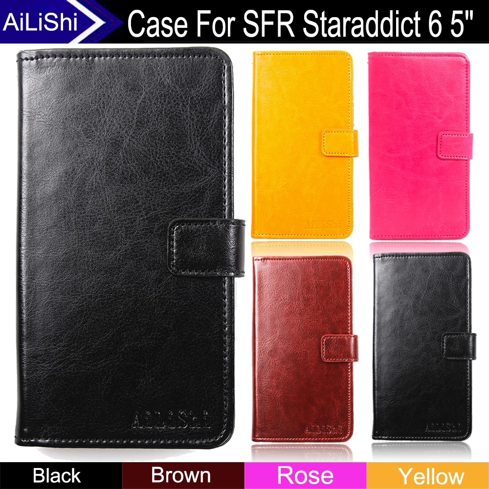 

AiLiShi Hot!! Case For SFR Staraddict 6 5" Luxury Flip Fashion Leather Case Cover Phone Bag Wallet Card Slot+Tracking In Stock