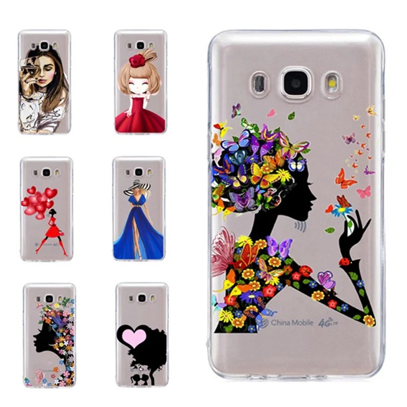 Для Samsung Galaxy A3 A5 2016 2017 prime J1 J2 J3 J5 J7 TPU цветной мягкий женский милый окрашенный чехол
