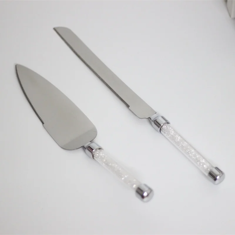 stainless steel 18 8 wedding  cake  knife  set  food safety 