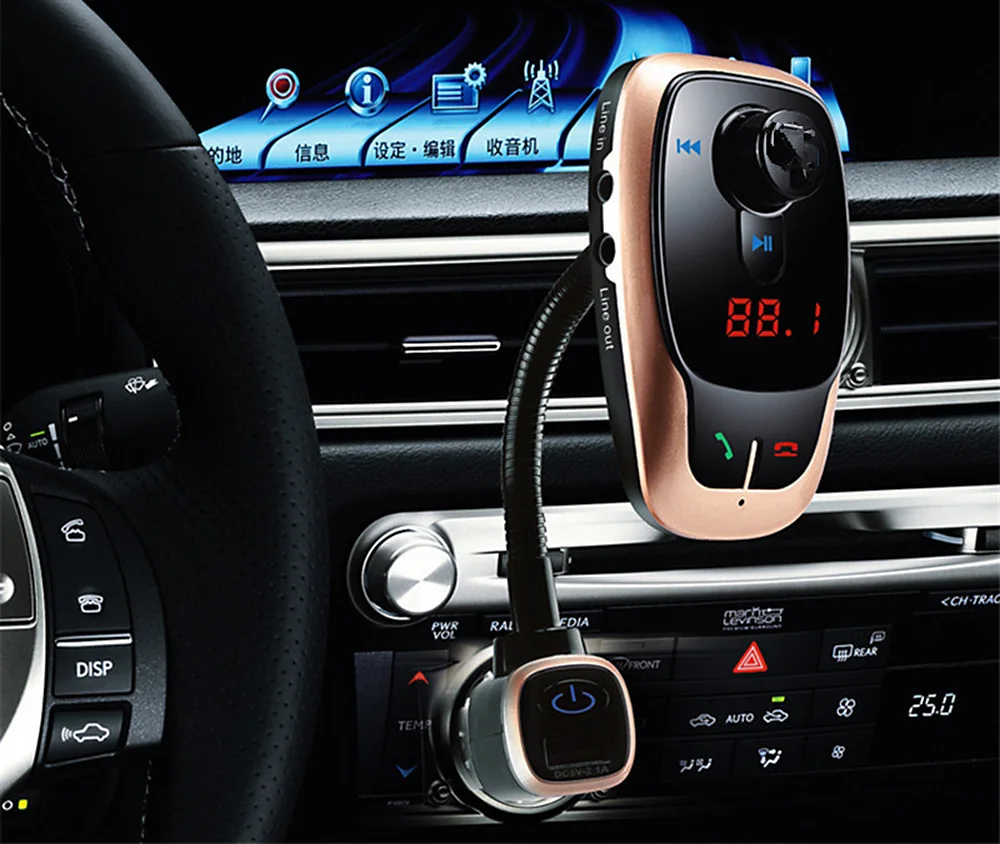 BL 106 Bluetooth V2.1 Hands free Call Car Dual USB Charger FM