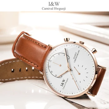 

IW Mode Männer Uhr 2019 männer Quarz Sapphire Uhren Männlichen Uhr Top Marke Luxus Reloj Hombres Ledr quarz- uhr