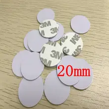 50 шт./лот Hitag1 Смарт Монета тег 20 мм/25 мм с 3 м задний клей для контроля доступа