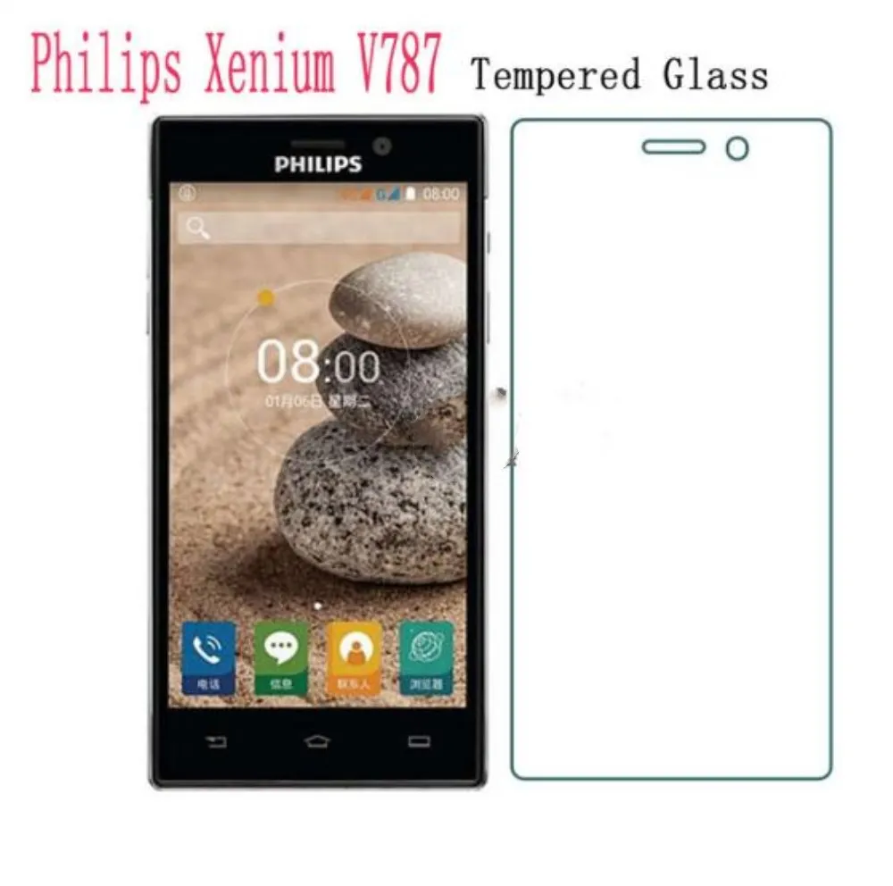 

Ultra-thin 0.26mm tempered glass For Philips Xenium V787 screen protector protective glass cover