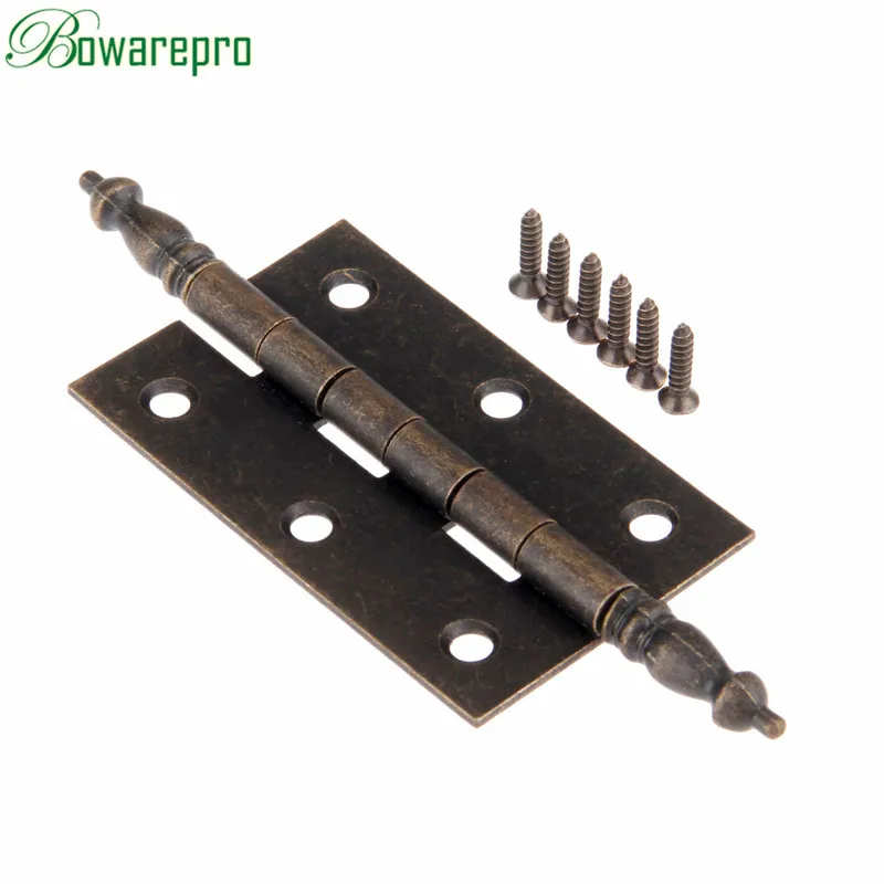 Bowarepro 127*76mm Antique Bronze Crown Head Hinge 6 Holes Jewelry Gift