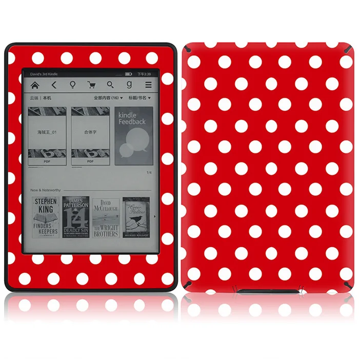 

wonderful and popular design series wrap sticker for Amazon Kindle Paperwhite 3 protective skin