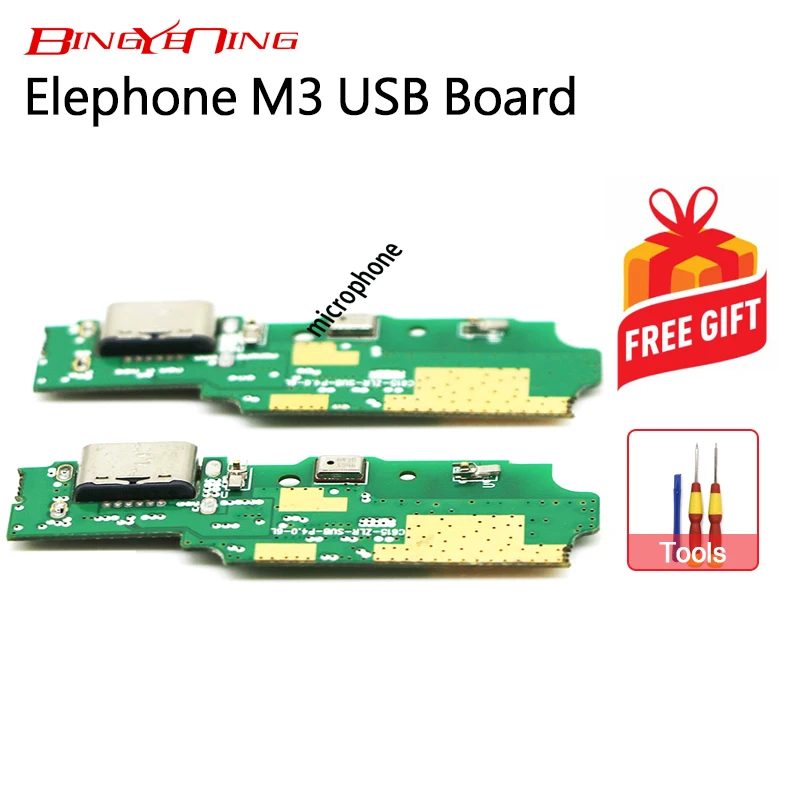 BingYeNing новый оригинальный usb разъем плата для зарядки Elephone M3 мобильный телефон Flex