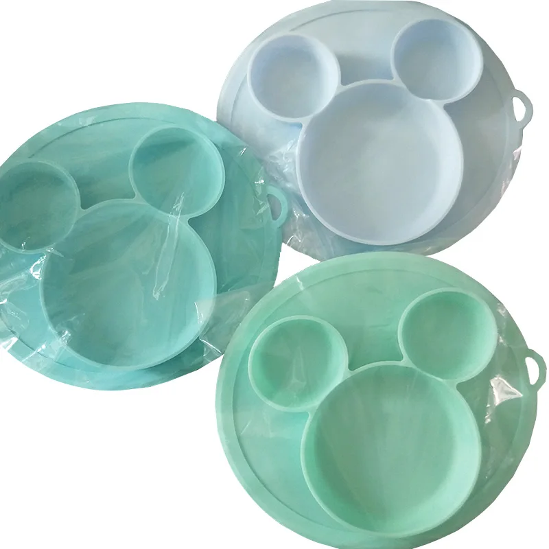 Детская силиконовая тарелка, Детская миска и тарелка силиконовая для кормления малышей, миска, Детские силикагелевые тарелки, детская посуда