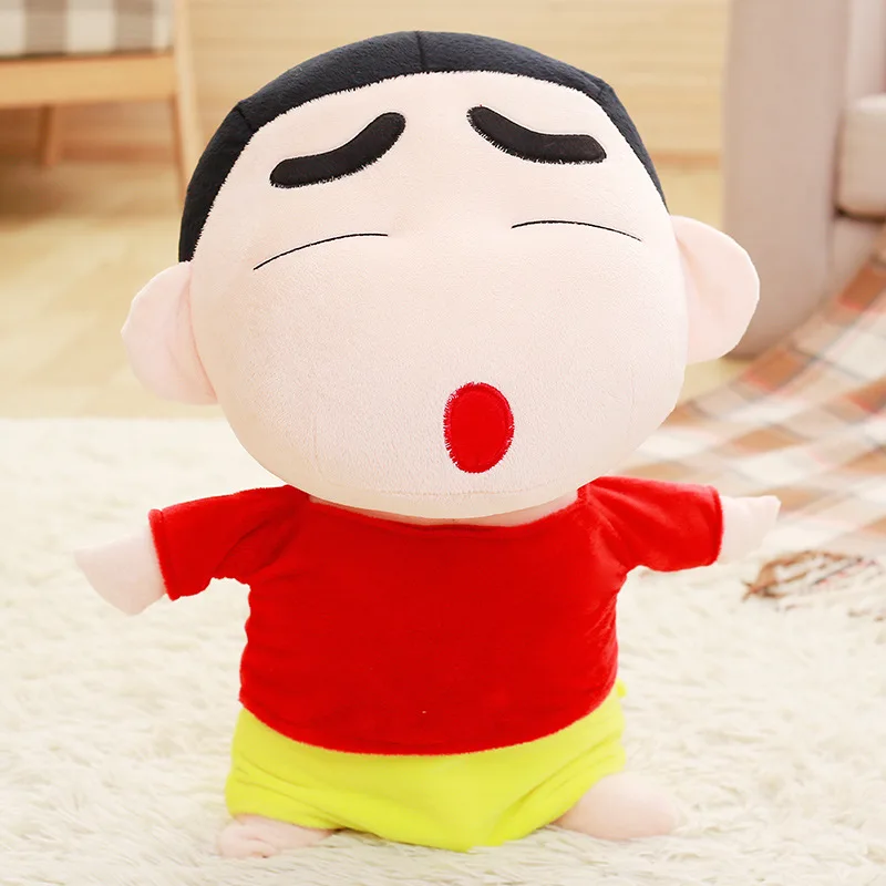 1 шт. 35 см озорной Crayon Shin-chan Мягкие плюшевые куклы короткая футболка с героями из японского аниме «Син-тян»; фигурки для лучший подарок - Цвет: Зеленый