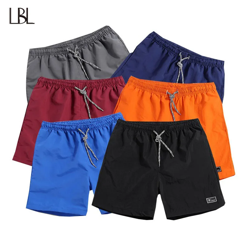 

Solid Shorts Men Quick Drying Summer Fashion Beach Short Pants Male Casual Comfortable Mens Boardshorts Elastic Waist 2019 New
