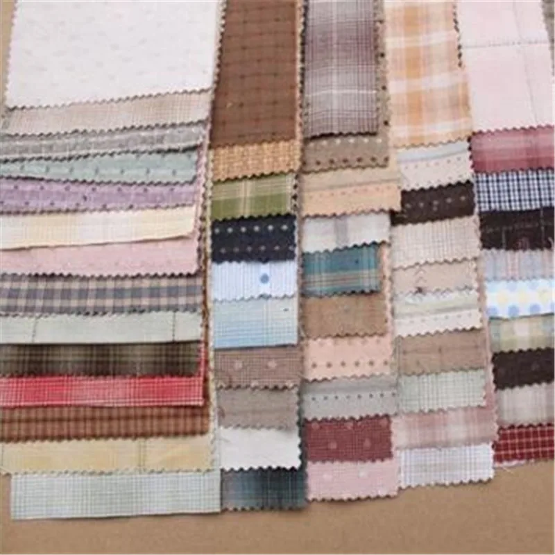 

DIY Japan Little Cloth group Yarn-dyed fabric,for sewing Handmade Patchwork Quilting ,Grid stripe dot Random 20 Style/lot 25*12