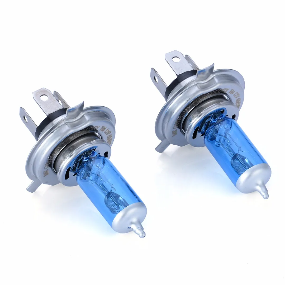 Mayitr 2pcs 12V DC 60/55W H4 Diamond Vision 5000K Super White Car Halogen Headlight Lamp High brightness