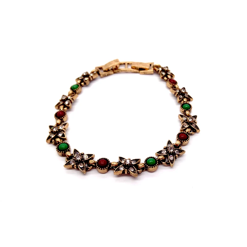 

Exquisite Resin Gold Colour Stone Bracelet Brand Pulseira Feminina Bangles For Women Fashion 2019 Trendy Jewelry Wholesale B15