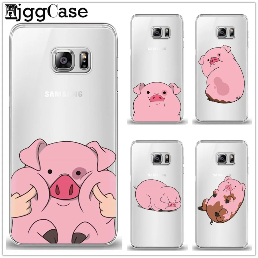 

funny Cartoon Anime Gravity Falls pig Soft silicone Phone Cover Case For Samsung Galaxy A3 A5 A7 2016 2017 A8 2018 Plus Case