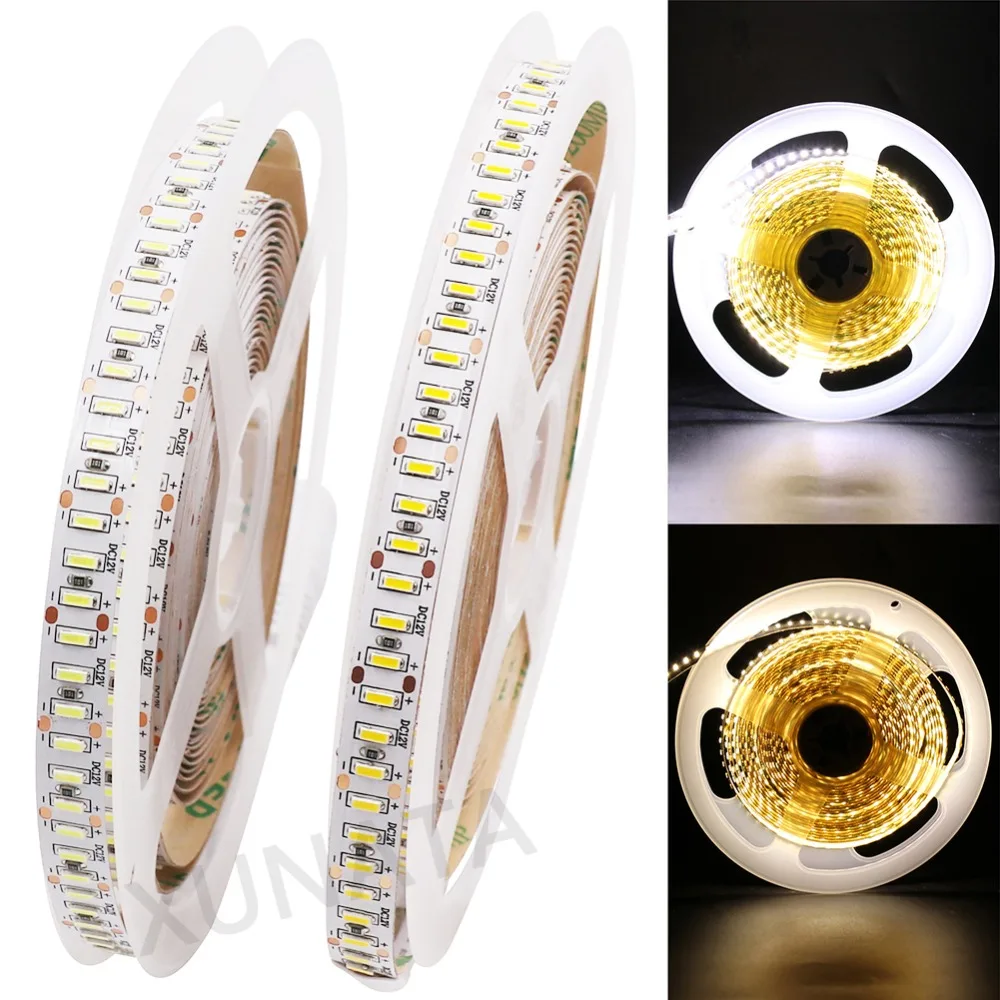 

204LEDs/m SMD 3014 Flexible LED Strip Lamp With DC Connector 5M DC12V IP21 IP65 Waterproof Led Rope Tape Light Home Decoration