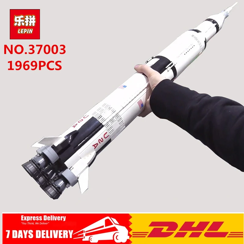 

Lepin 37003 1969Pcs Creative Series The Apollo Saturn V Launch Vehicle Set Children Educational Building Blocks Bricks Toy 21309