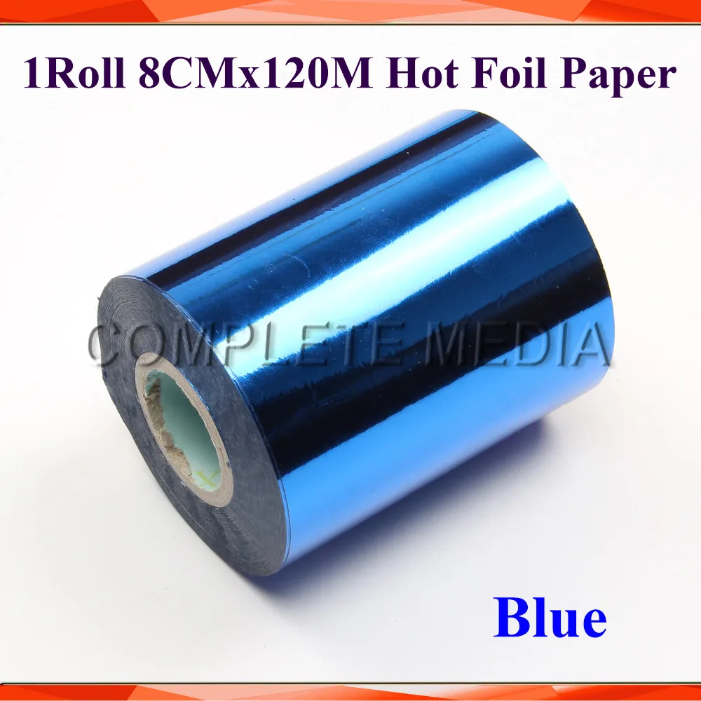 

1Rolls Royal Blue Color 80mmx120M Hot Stamping Foil Heat Transfer Napkin Gilding PVC business Card Emboss