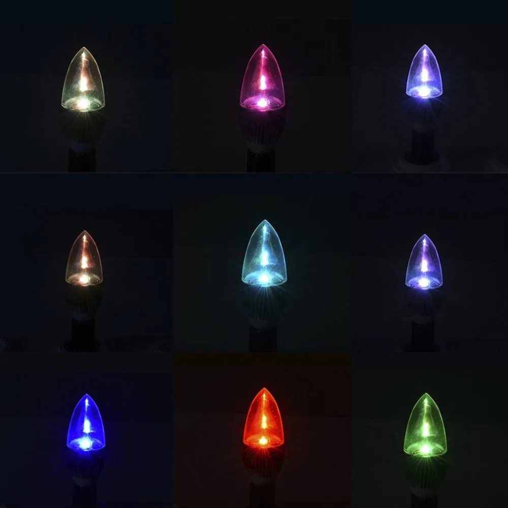 ICOCO 3 Вт электронный RGB светодиодный светильник-свеча с пультом дистанционного управления, светильник, цветная лампа-свеча для рождественской вечеринки, свадебного декора